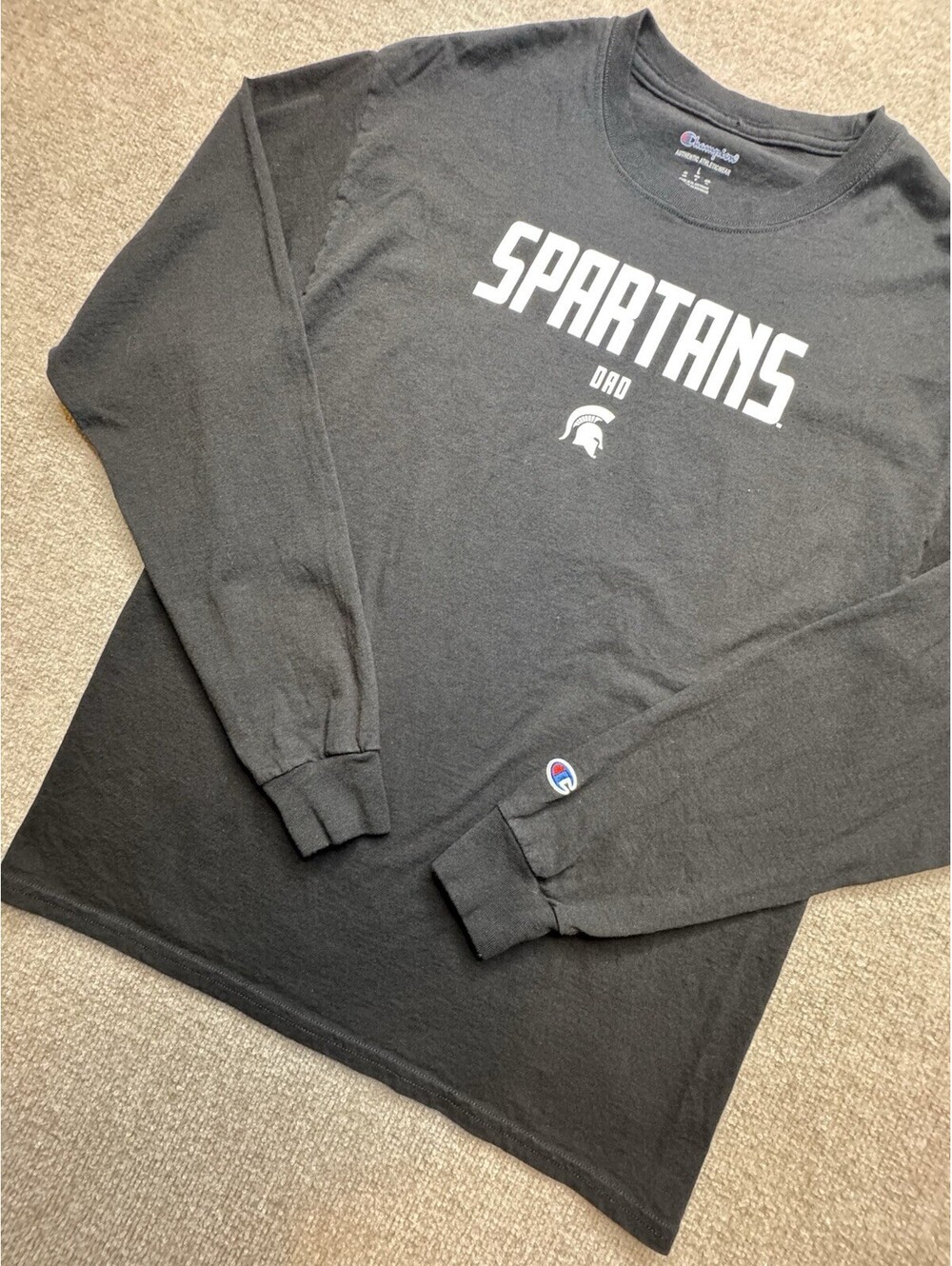 Champion L MSU Spartans Dad Graphic T-Shirt Blk (1067)